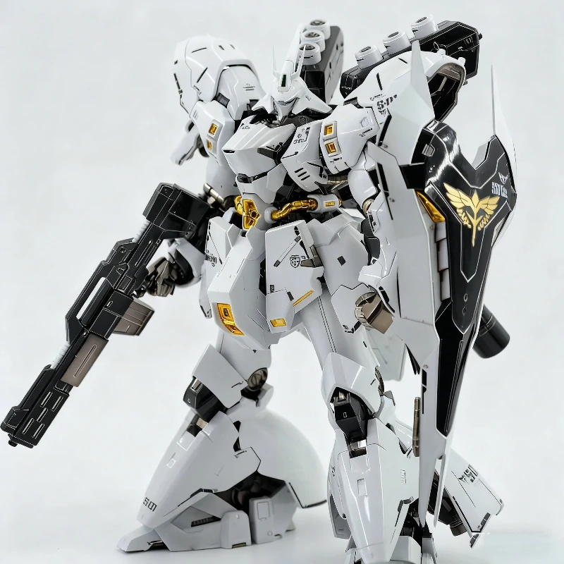 RG 1/144 MSN-04 Sazabi الأبيض ستار نسخة التجمع أطقم منمذجة عمل أرقام مع الشارات تحصيل Mecha لعبة مكتب ديكو بوي هدية #2