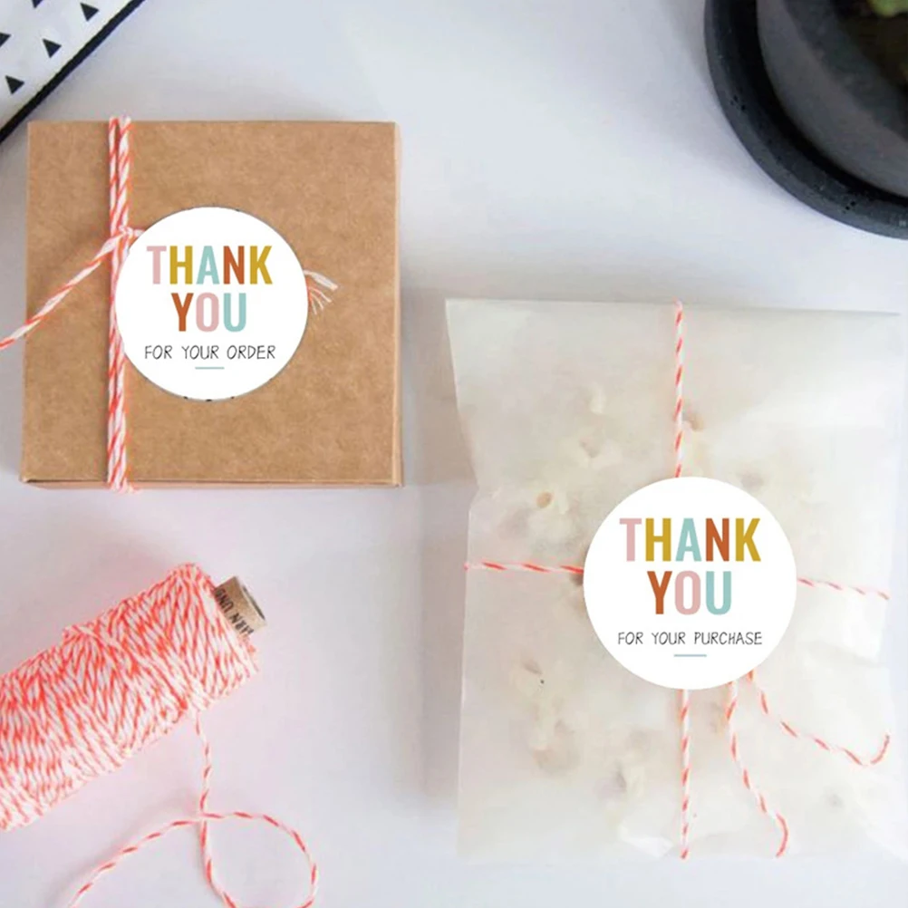 

1pcs Round Colorful THANK YOU Decorative Stickers 2 5cm Gifts Sealing Labels for Party Wedding Food Bag Tags Packaging Orders