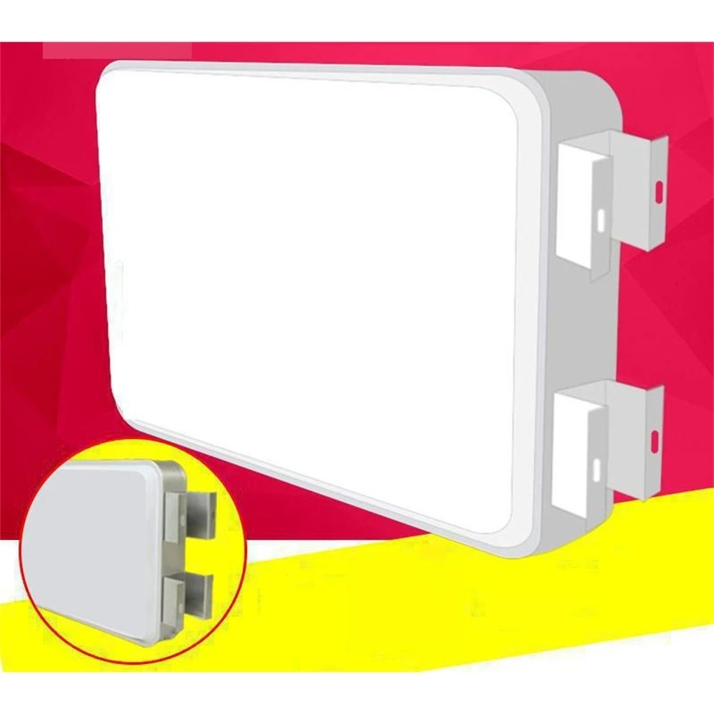 

Открытый квадратный пластиковый светодиодный световой короб, водонепроницаемый настенный рекламный щит, простая печать на заказ