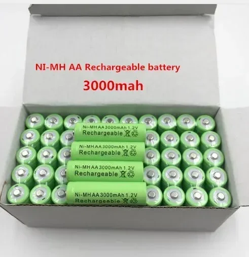 

Batterie Rechargeable Ni-MH 1.2V AA 3000mAh Pour Jouets, Appareil Photo, Microphone, 2 À 20 Pièces