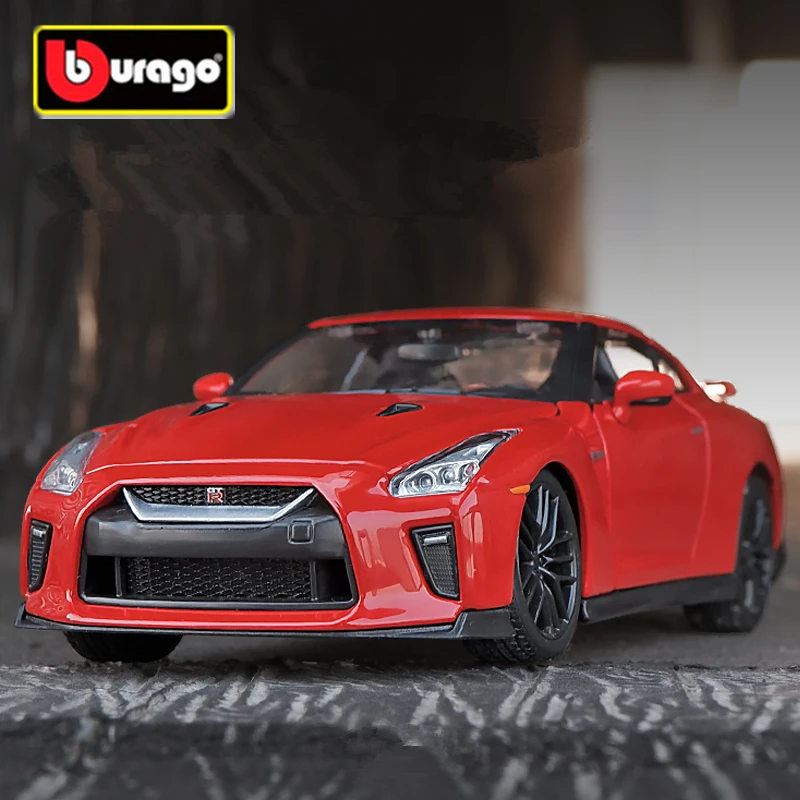 Bburago 1:24 Nissan Skyline Ares GTR R35 Alloy Racing Car Model Diecast Metal Sports Car Model High Simulation Children Toy Gift