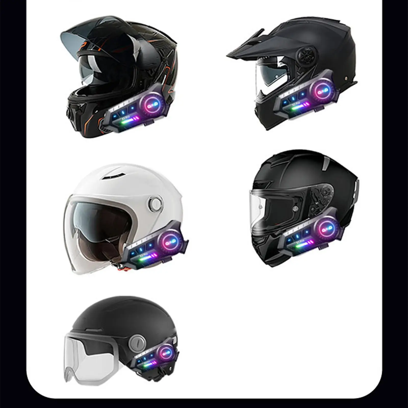 

Гарнитура для шлема, беспроводная гарнитура с двойным динамиком, умные велосипедные наушники для ежедневных поездок, путешествий, мотоцикла, велосипеда