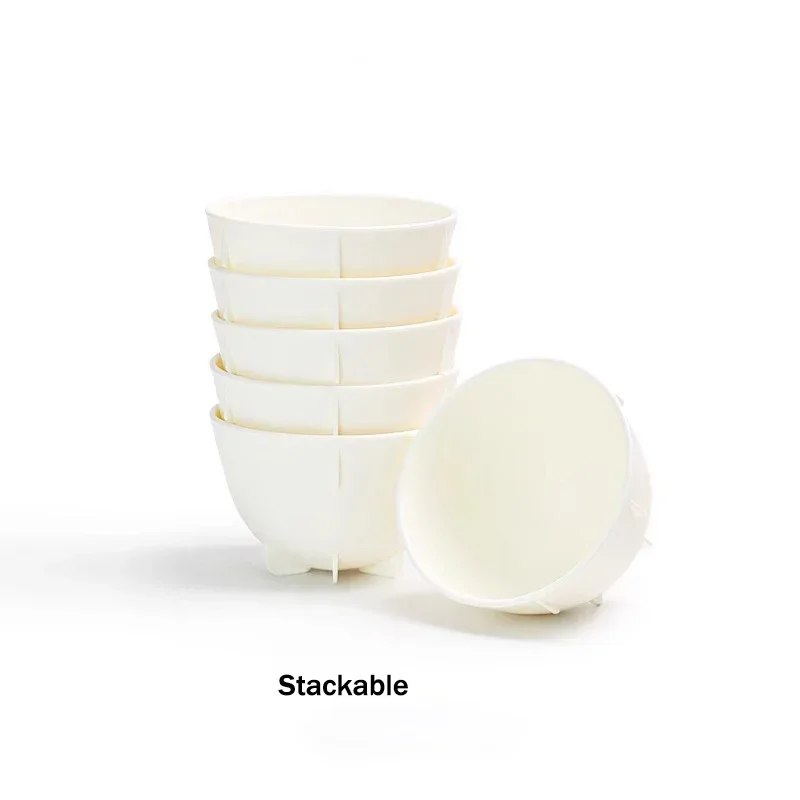 6pcs Coffee Cup Measuring Bowl 200ml/7oz Large Capacity Stackable PP Anti-Shatter Reduced Coffee Evaluation Bowl Barista Tools