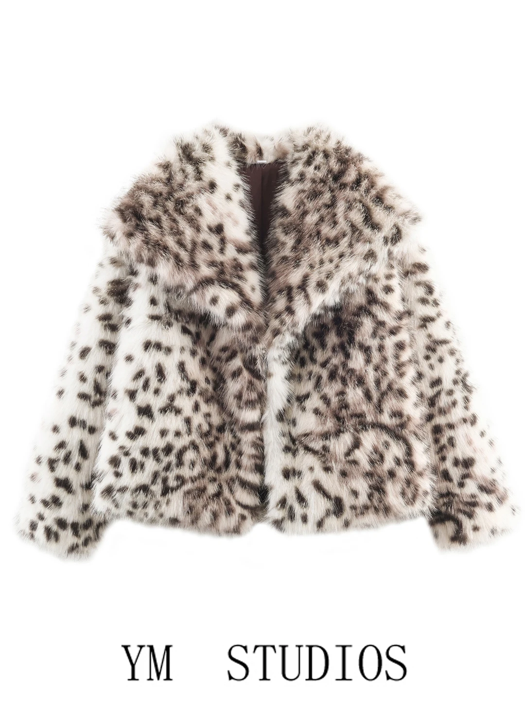 

Модное теплое женское короткое пальто с леопардовым принтом, имитация меха, верхняя одежда с длинными рукавами, свободный крой, разные цвета