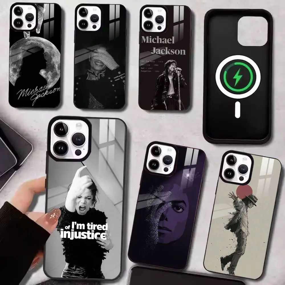 

M-michael Jackson King Phone Case For iPhone15,16,17,14,13,12,11 Plus,Pro Magnetic For Wireless Charging