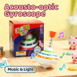 Classic Magic Spinning Tops Toy Music Light Gyro Children's Toys with LED Flash Light Music Funny Toys Kids Boys Birthday Gift