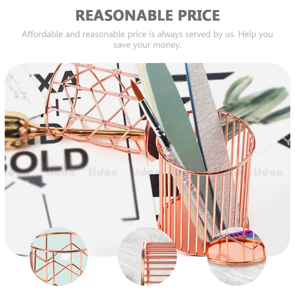 

2Pcs Makeup Brush Holder Iron Art Pen Holder for Manicure Tools Desktop Storage Cylinder Stationery Container Brush