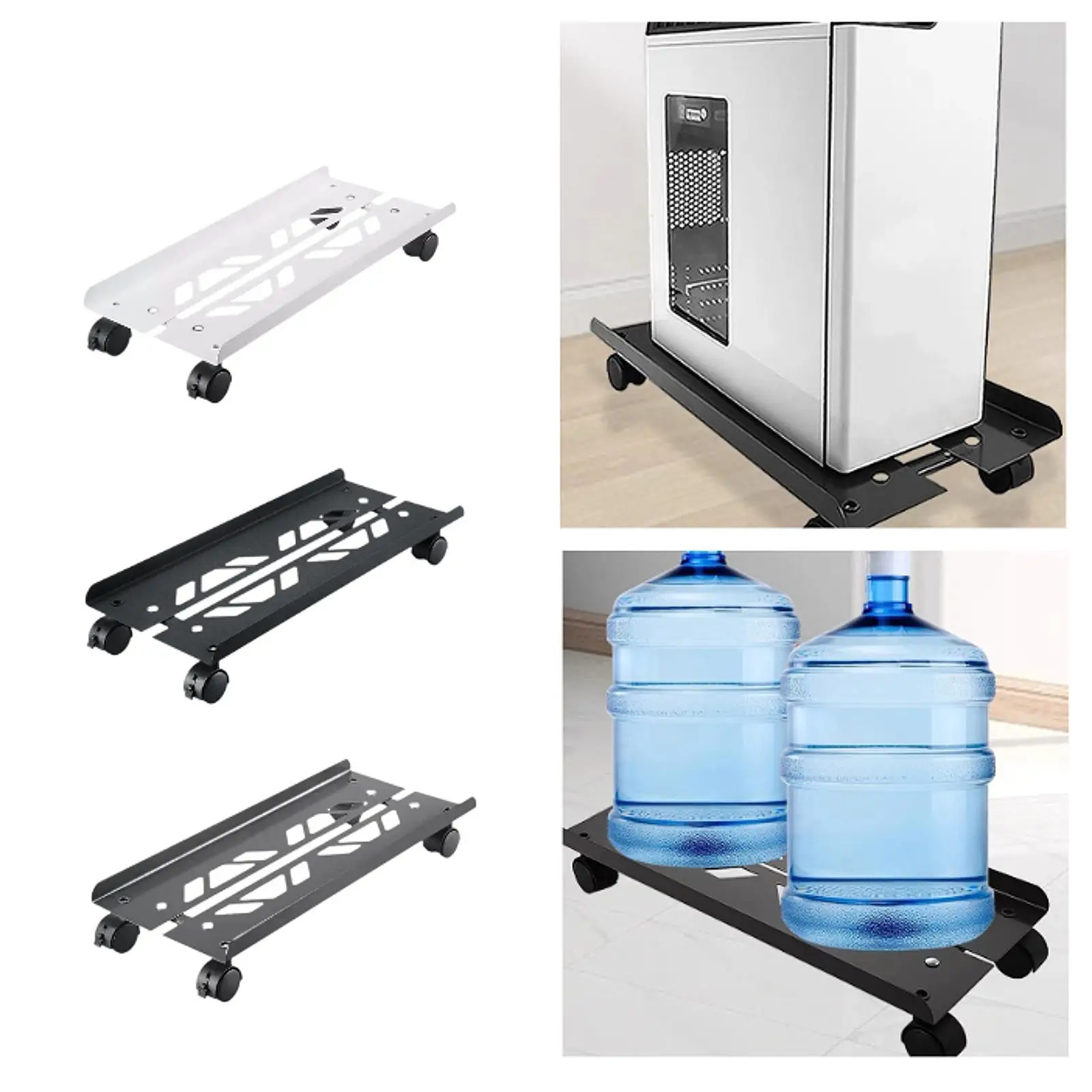 

Металлическая подставка для компьютерной башни, сверхмощные аксессуары 360° ° Вращающиеся колеса