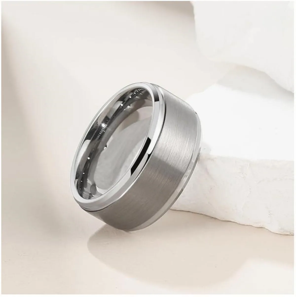 PT950 Platinum ทังสเตน 6 มม.9 มม.แหวนหมั้นแหวน 10K เพชรแท้งานแต่งงานแหวนที่กําหนดเอง rose gold