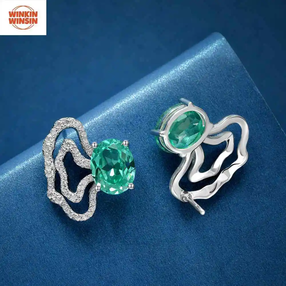 

Winkin Winsin Ruyi Auspicious Cloud Earrings 2ct Oval Cultured Ruby Earrings High Class