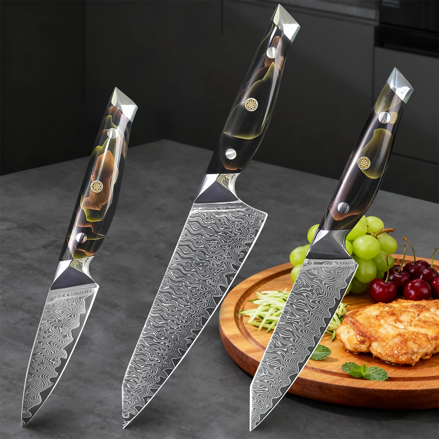 

1PC，Multi-Purpose Kiritsuke Knife Slicing Knife Non-slip Handle Cutting Knife Chef Knfe Meat Vegetable Kitchen Stuff