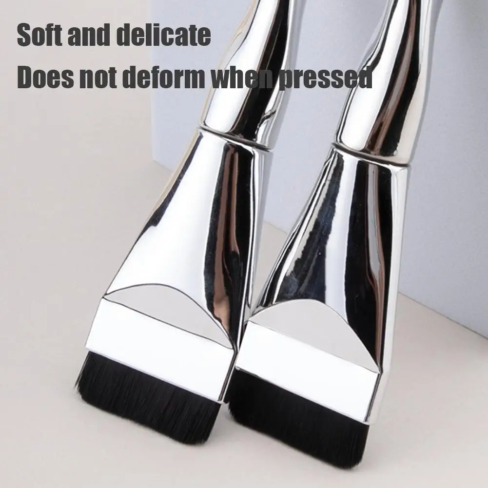 فرشاة كريم أساس من كلمة واحدة، فرشاة كونتور خفيفة الوزن ورقيقة للوجه، فرشاة كونتور مسطحة، فرش مكياج كريم الأساس #1