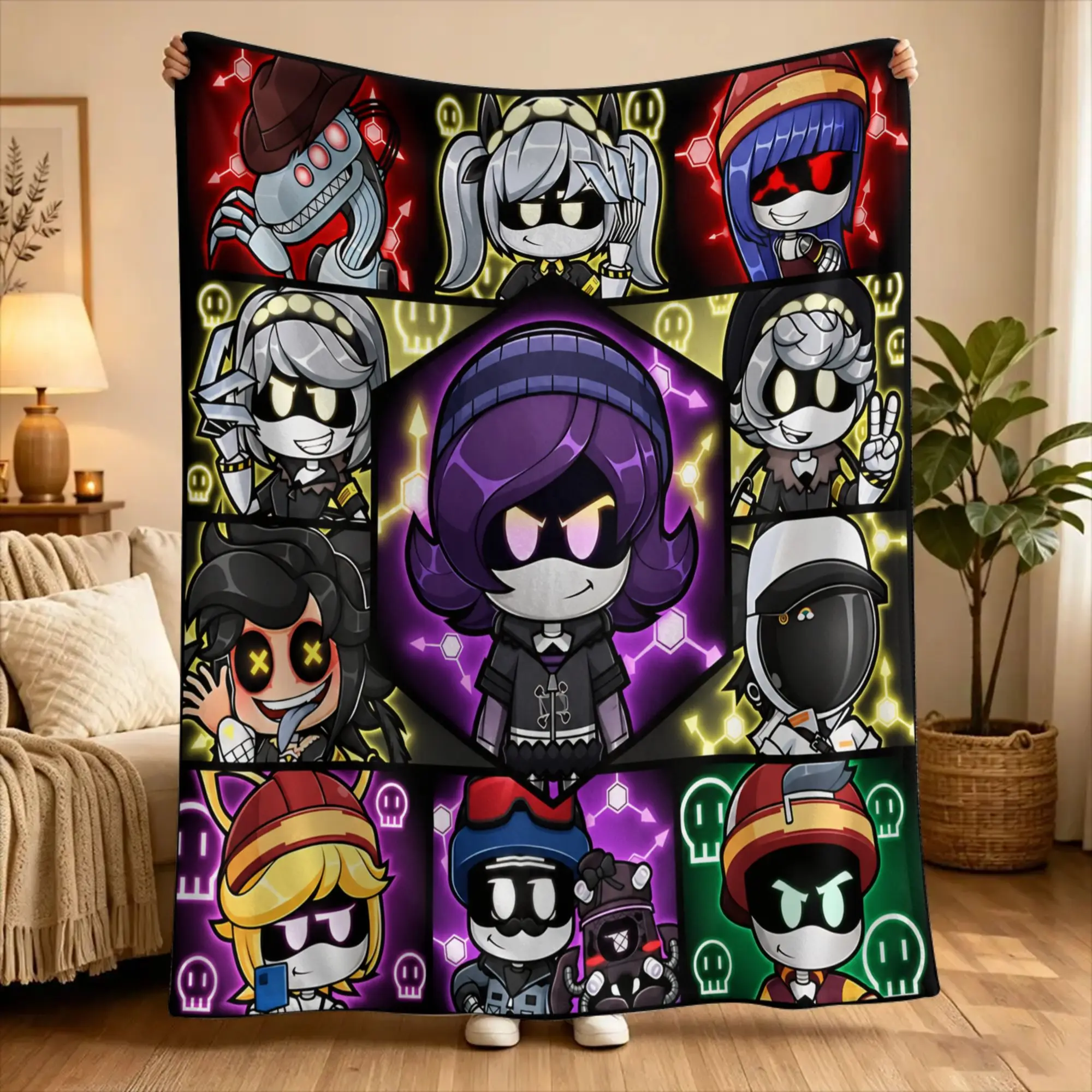Murder Drones Uzi Doorman  Blanket Quality Warm Soft  Throw Blanket Autumn Airplane Travel Couch Chair Sofa Bed Funny Bedspread
