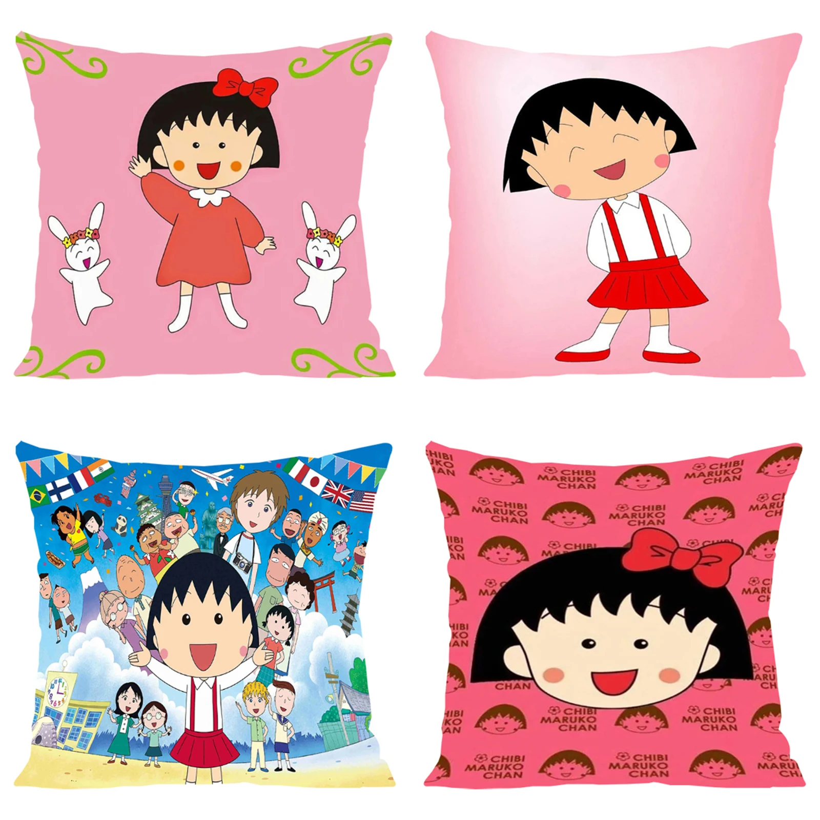 Luxury Cushion Cover for Pillow Cases Decorative C-Chibi Maruko-chan Pillowcase 45*45 Home Decoration Bed Pillowcases Covers