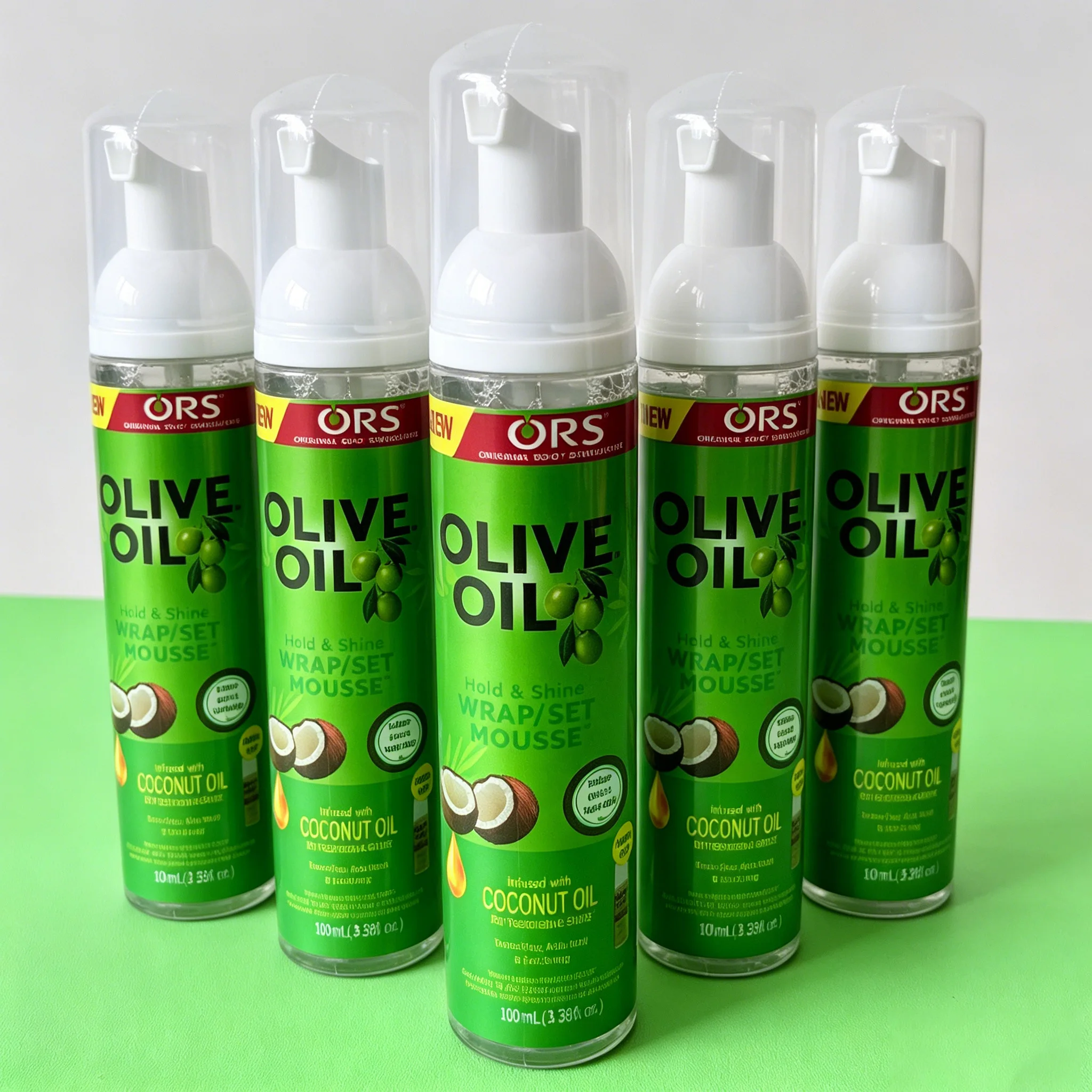 100ml Curly Hair Mousse Strong Hold Olive Oil Hair Styling Foam Anti-Frizz Wig Styling Mousse for Women