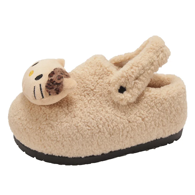 Kawaii مرحبا كيتي القوس تصميم خريف شتاء جديد وصول رقيق النعال مع باطن سميكة لتعزيز الارتفاع تنوعا الفتيات النعال #6