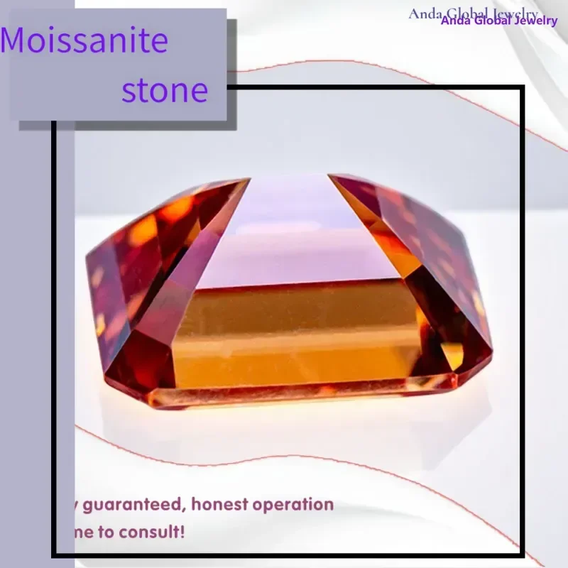 

M-TOP с сертификатом GRA Муассанит Камень Изумрудная огранка Арбуз Красный Цвет VVS1 для подвесок из драгоценных камней Усовершенствованное изготовление ювелирных изделий Ma