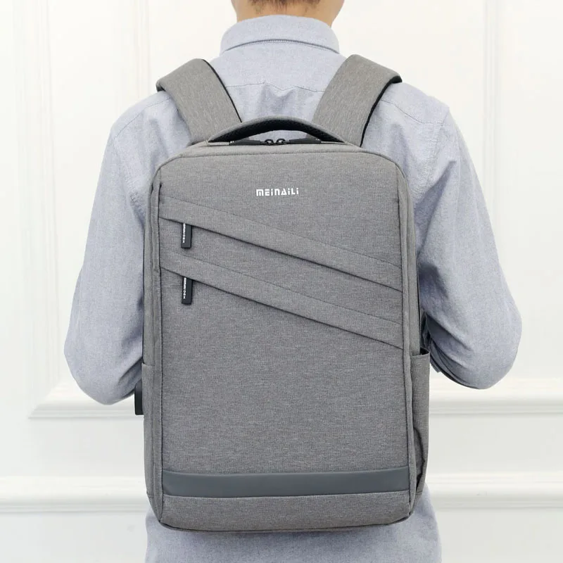 mens multifunctional backpack business computer bag travel organizer  USB rechargeable college student school bag