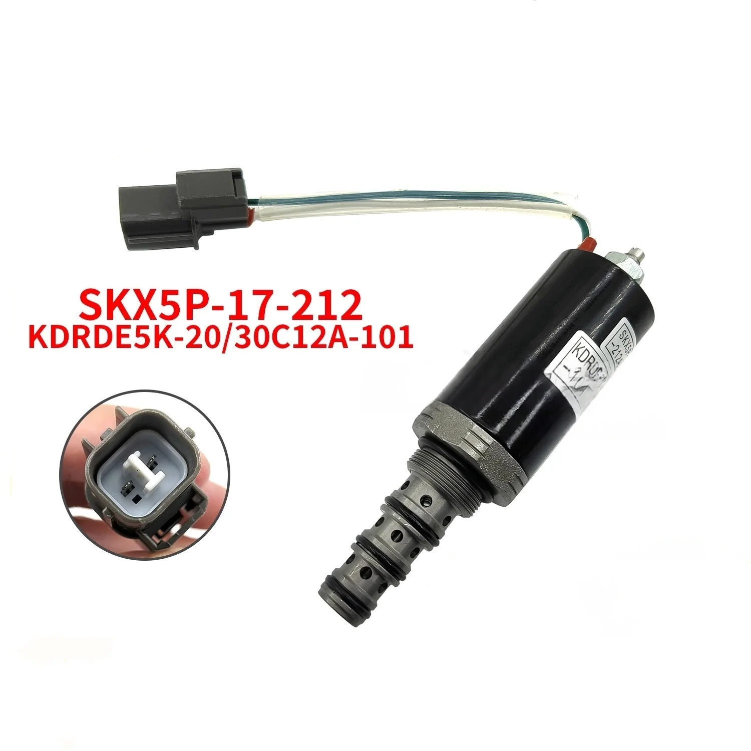KDRDE5K-20/30C12A-101 traveling straight-line proportional solenoid valve is suitable for the Kobelco SK200-2 220-2 excavator