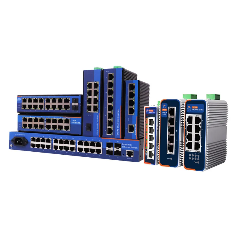 Industrial Switch 5/8/16/24 RJ45 Ethernet Ports 100/1000Mbps DC 48V-57V -40°C~+85°C 6KV IP40 Protection ISF1005P view 6