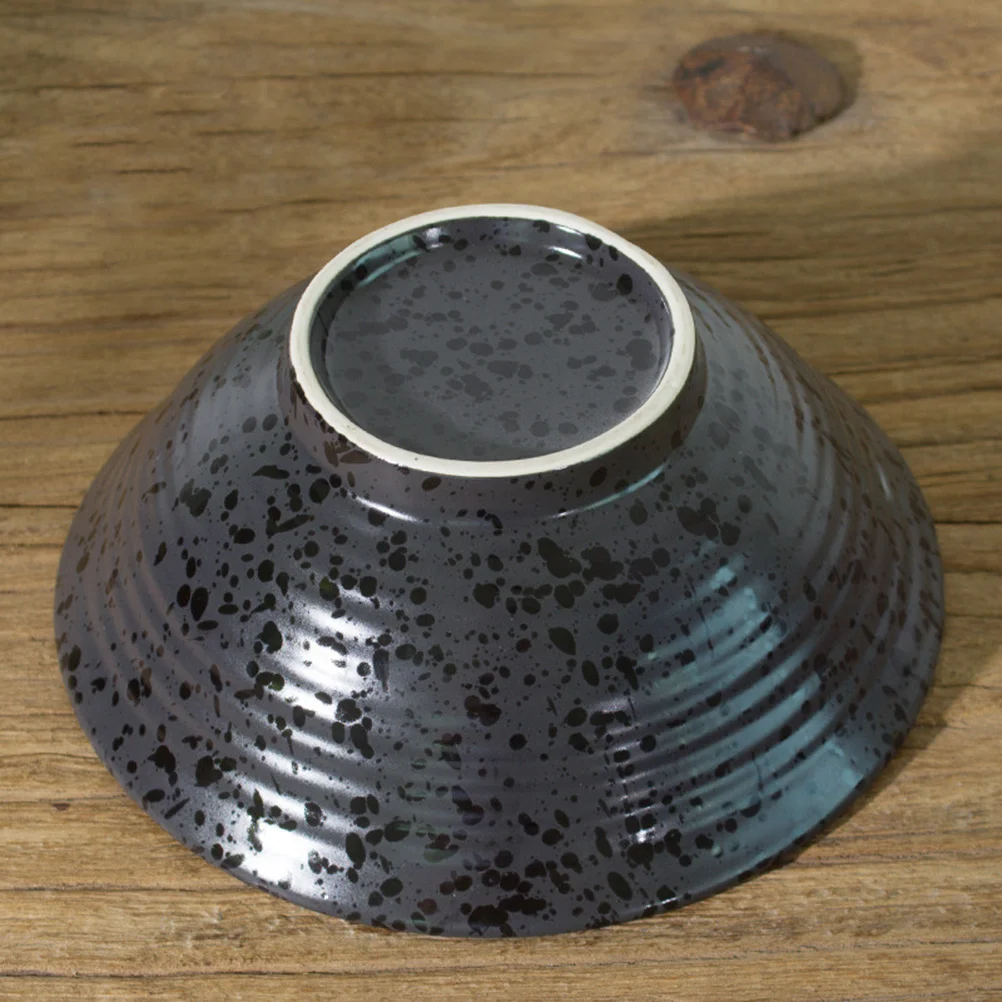 

Ceramics Dessert Bowl Black Japanese Style Fruit Salad Bowl for Serving Snacks Hot Dishes Vegetables Noodles At Home Party