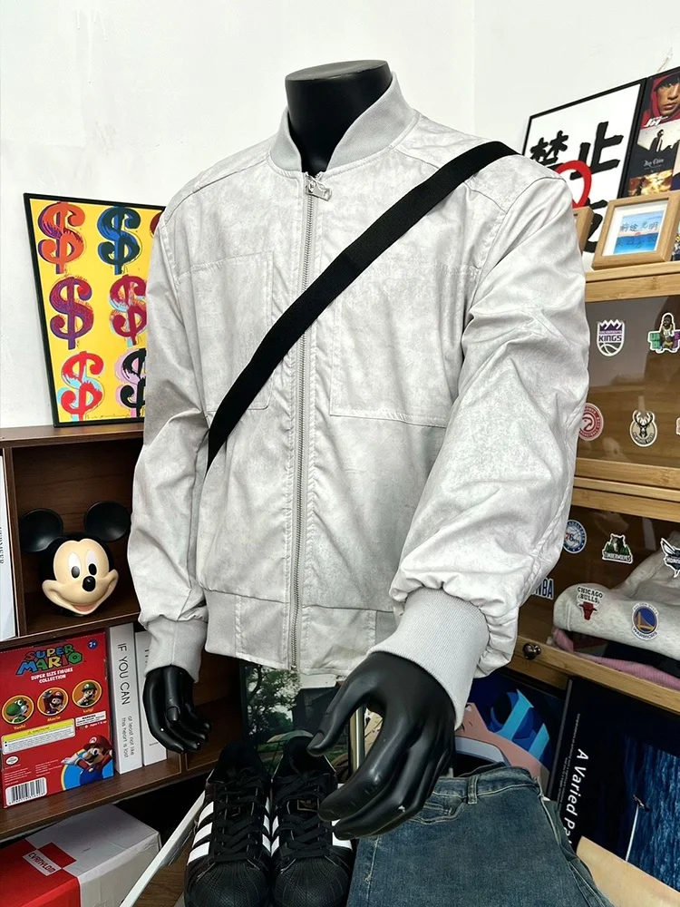 

American Sle Harlandon Pad oulder Men's Work Jaet ort Outerwear Vintage Cool Autumn Faion Youth Outdoor Wear