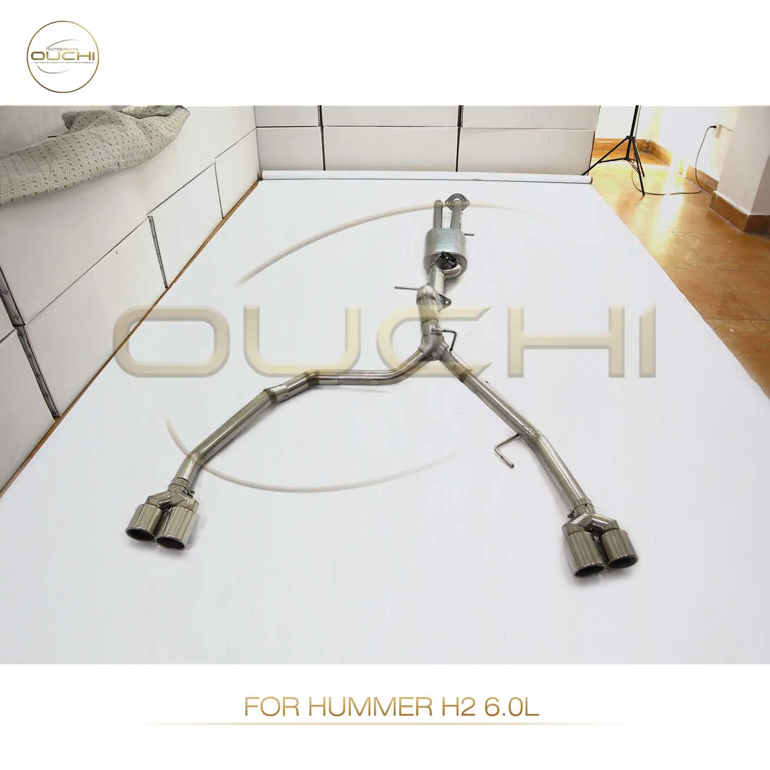 High Flow Performance Catback For Hummer H2 6.0L OUCHI Stainless Steel Car Exhaust Electronic Valve Muffler Tips Car Accessories