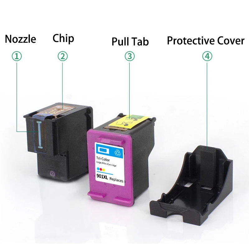 حبر قابل لإعادة الملء لطابعة HP Officejet ، خرطوشة XL ، J4500 ، J4524 ، J4535 ، J4540 ، J4550 ، J4580 ، J4585 ، J4640 ، J4680 ، J4680 ، J4680