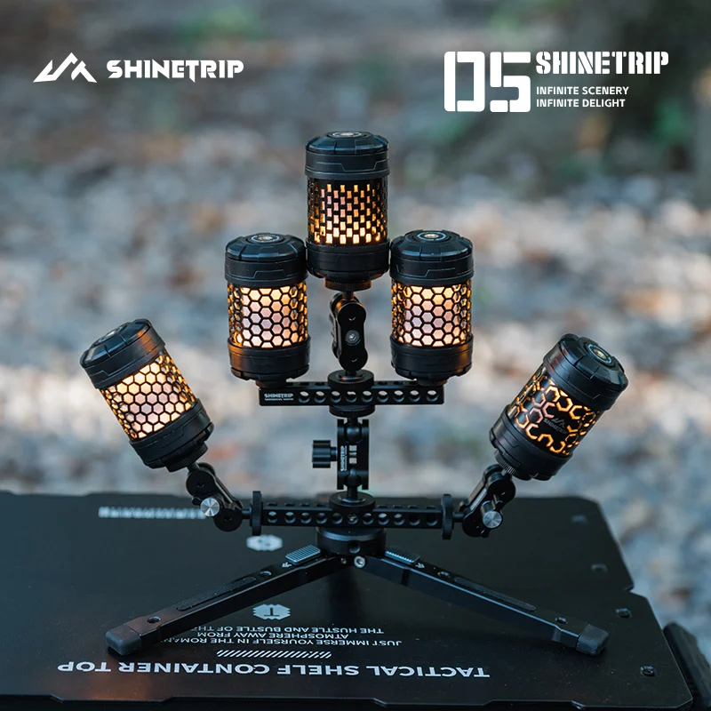 

2026Outdoor Light Stand ShineTrip Aluminum Tactical Modular Functional Tool Camping Lantern Mounting Adjustable Lighting Bracket