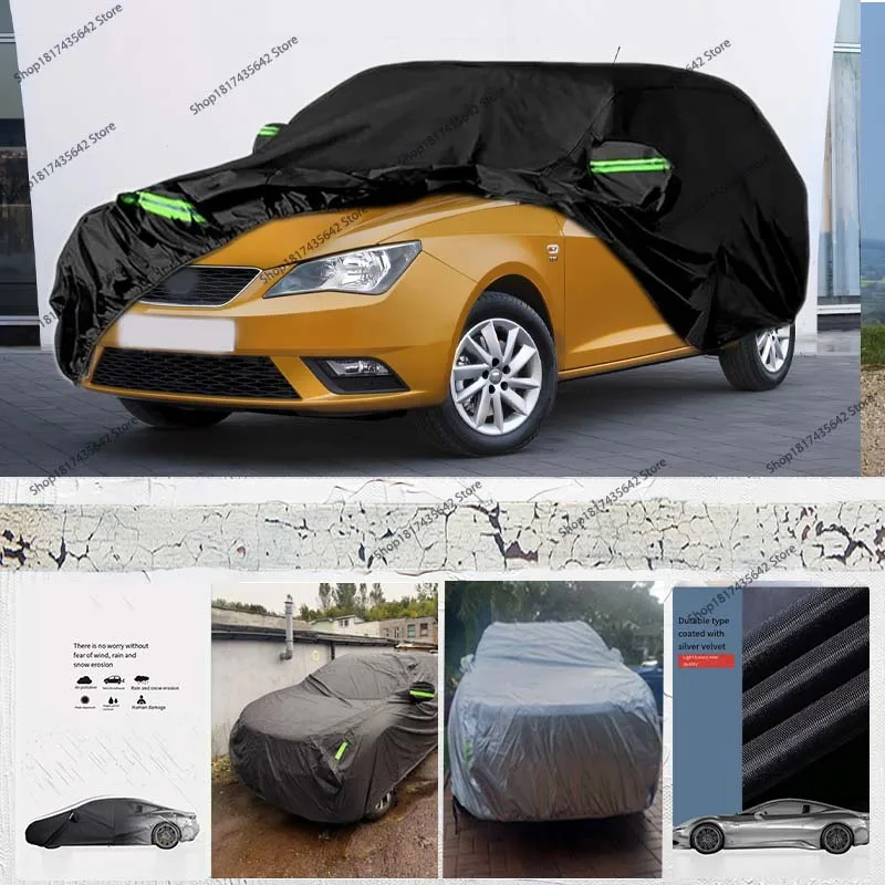 

Автомобильный чехол для Seat Ibiza IV/V 2008-2021 210D, уличные полностью автомобильные чехлы, всепогодная водонепроницаемая ветрозащитная защита