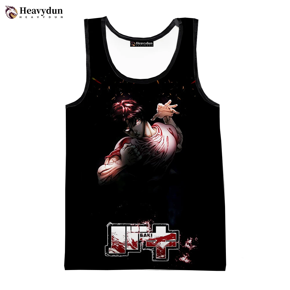 2023 Newest Baki Hanma Fashion Summer Men Tank Tops Sleeveless Spring Harajuku Personality 3D Printed Beach Tops Tees