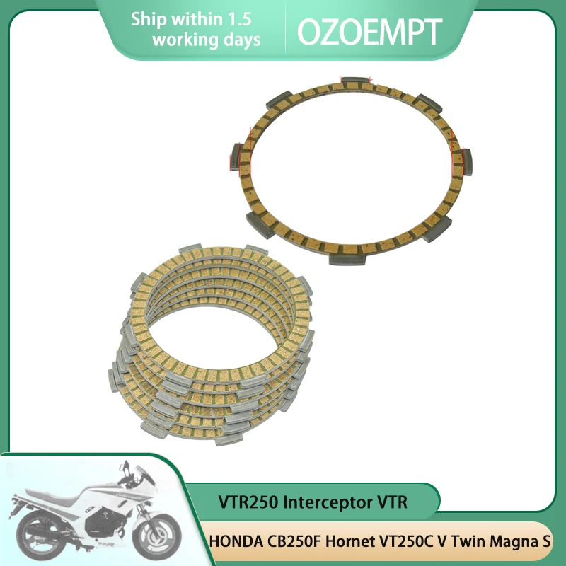 

Фибрирующая пластина сцепления OZOEMPT, подходит для HONDA CB250F Hornet VT250C V Twin Magna S VTR250, перехватчик VTR