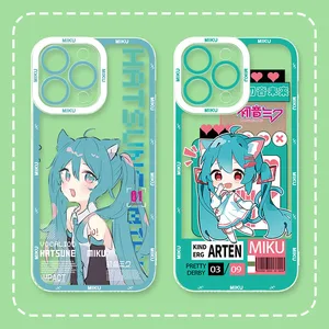 Coque Anime mignonne H-Hatsune Miku pour Samsung Galaxy S23 S22 Ultra S21 S20 FE S10 Plus Note 20 10 9 A14 A24 A34 A54 A54 Couvre-silicone 10 meilleures coques de téléphone Samsung Mimco en vente - No 4