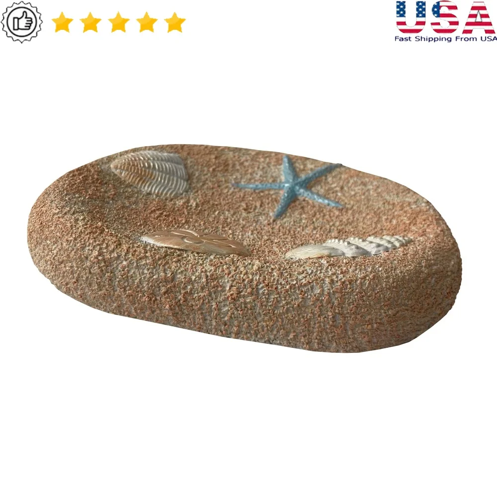 

Океанская звезда, смоляная мыльница, аксессуар для ванной комнаты, моющийся дизайн Sea Life, держатель для прибрежного декора, домашнее использование