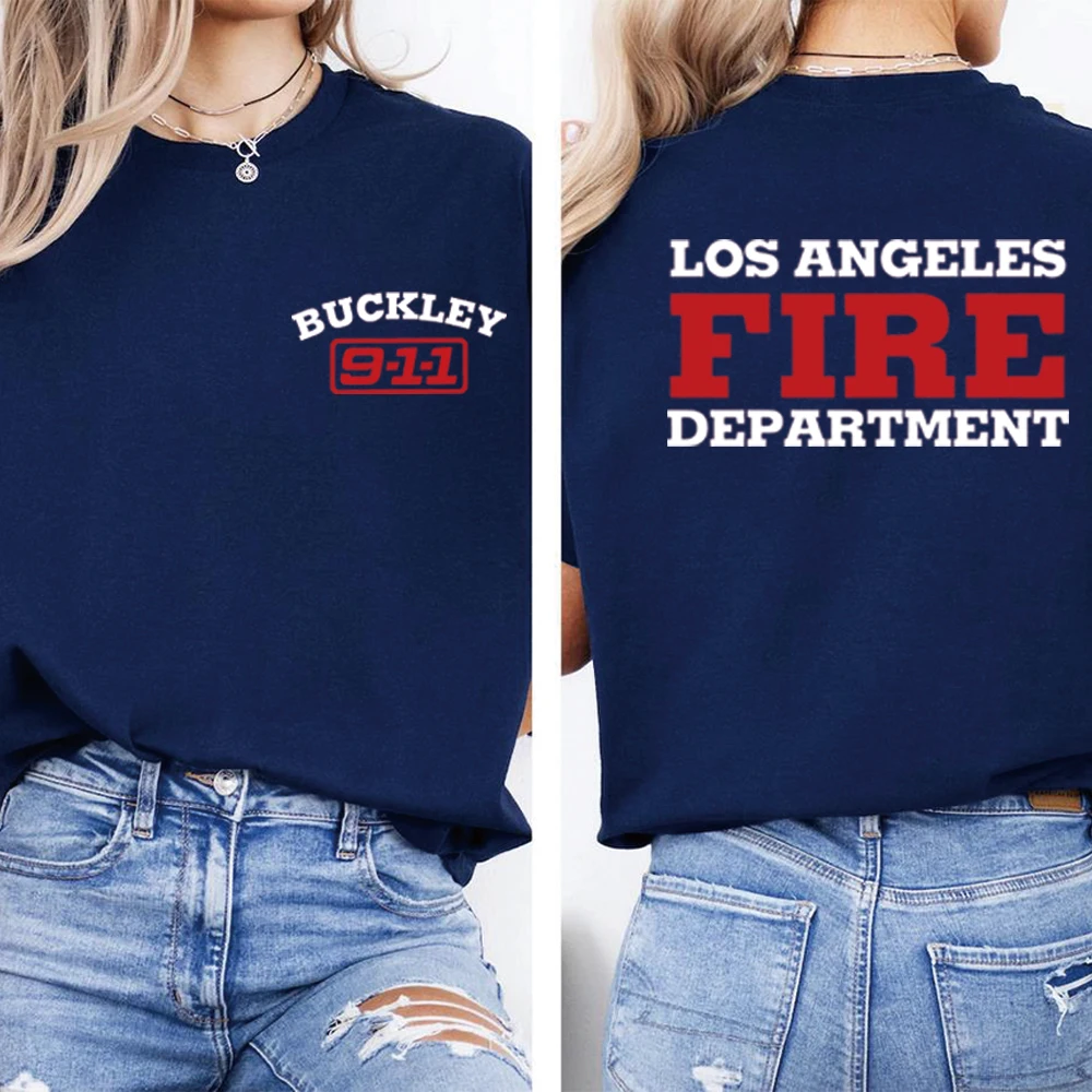 

Винтажная футболка LAFD для ТВ-шоу 9-1-1, футболка Los Angeles Fire Department, рубашки для ТВ-шоу, мужские и женские топы с короткими рукавами