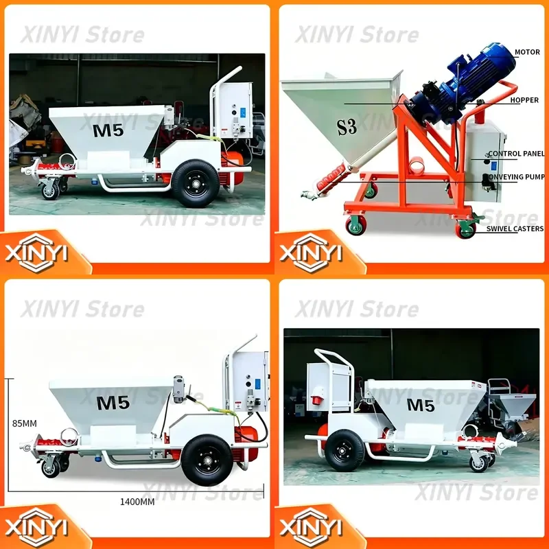 S3 Fireproof Coating Sprayer M5 Roof Soundproofing Coating Sprayer for Thin- and Thick-Film Fireproof Mortar for S Customized