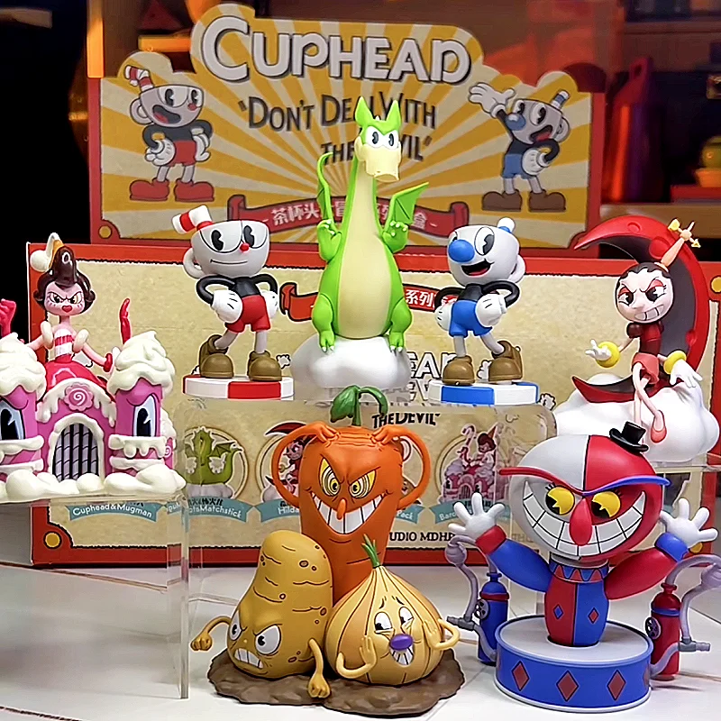 

Серия приключений Cuphead, фигурная модель, игрушки, периферийные игры, Милая модель, подарок на день рождения, модные игрушки