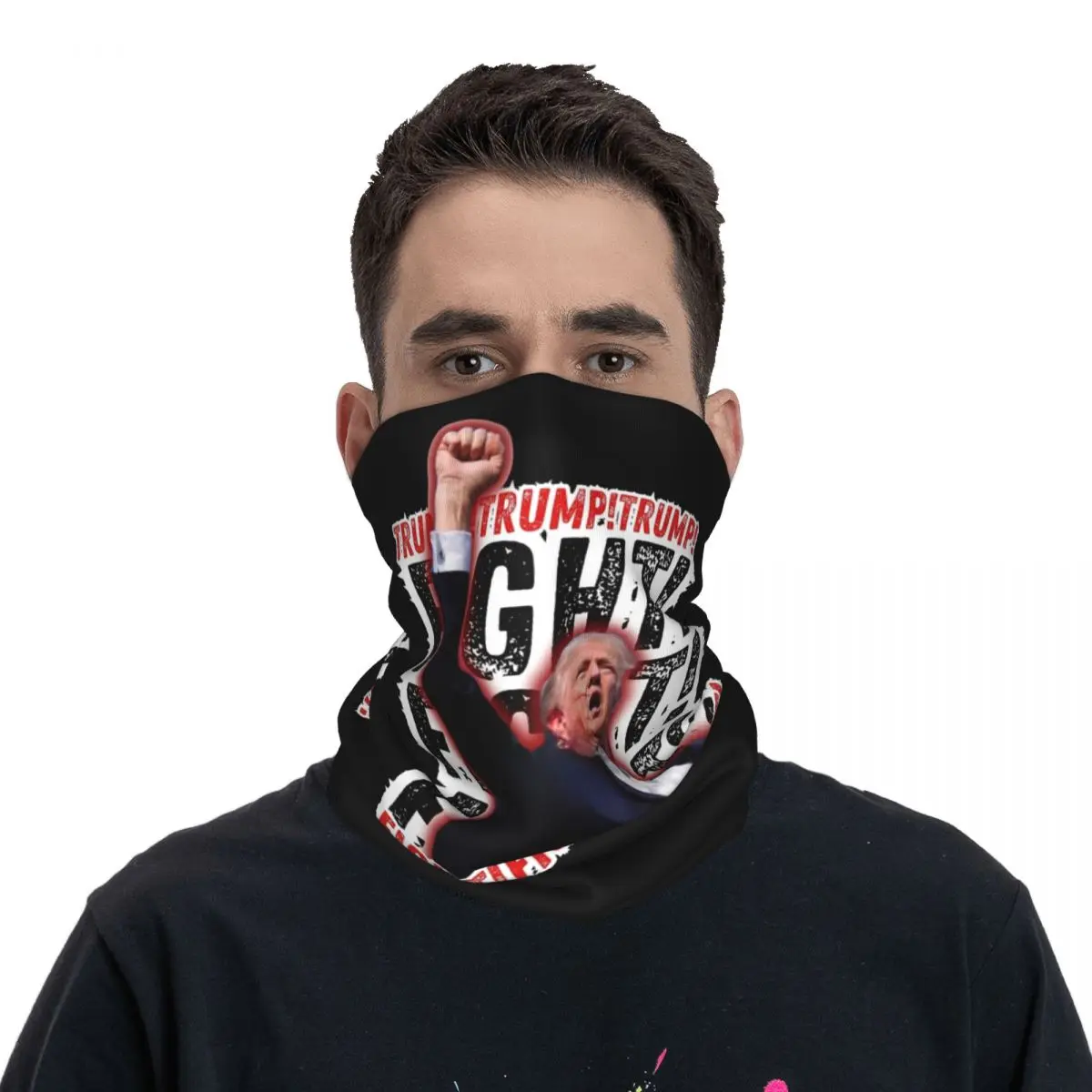 2024 Trump Shot Fight Mask Scarf Merchandise Neck Gaiter President Election Shooting at Trump Rally Bandana Balaclava for Men