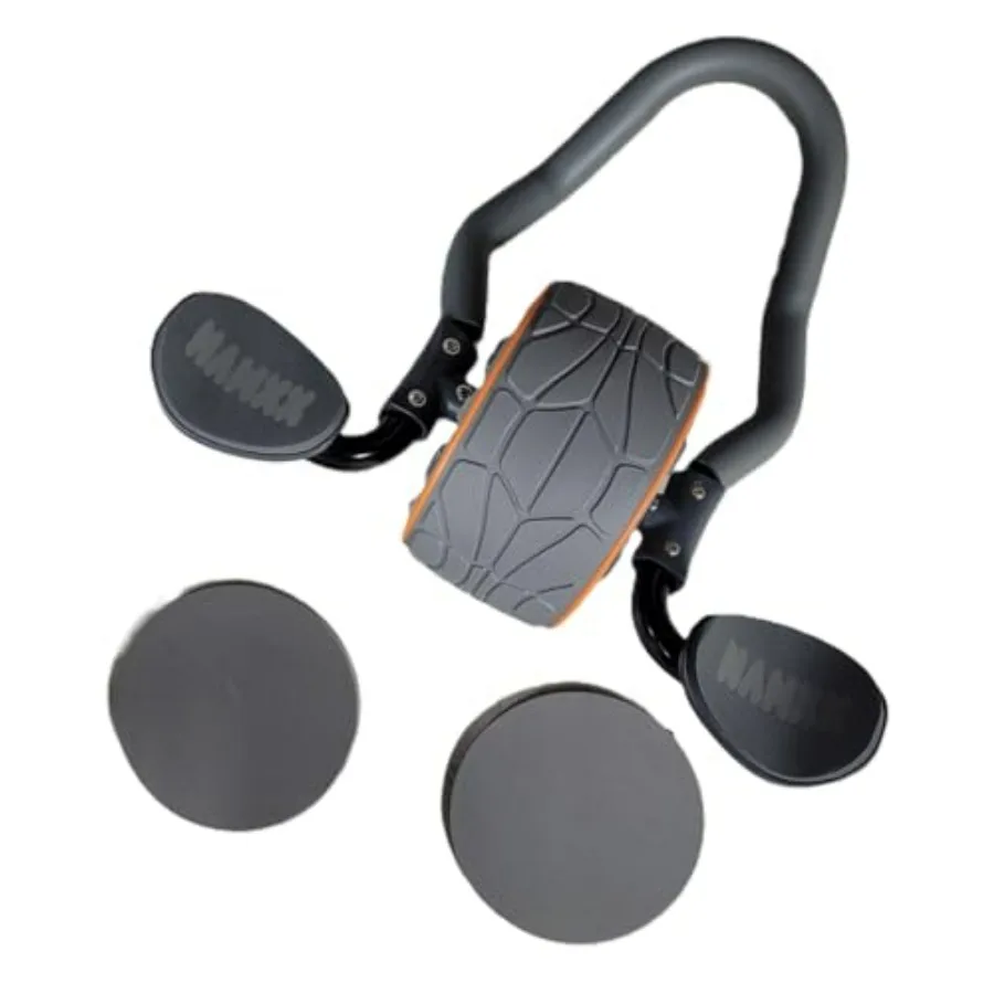 عجلة دوارة 4D Ab مع وسادة للركبة ودعم الكوع لمعدات اللياقة البدنية المنزلية مدرب البطن المتقدم للرجال والنساء لتعزيز