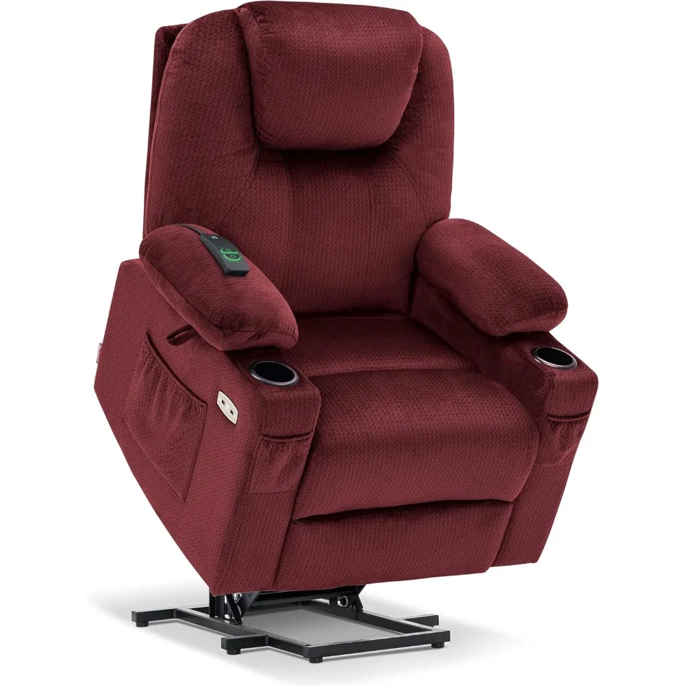 Medium Power Lift Recliner Chair Sofa with Massage and Heat for Elderly, 3 Positions, Cup Holders, and USB Ports,christmas Gift