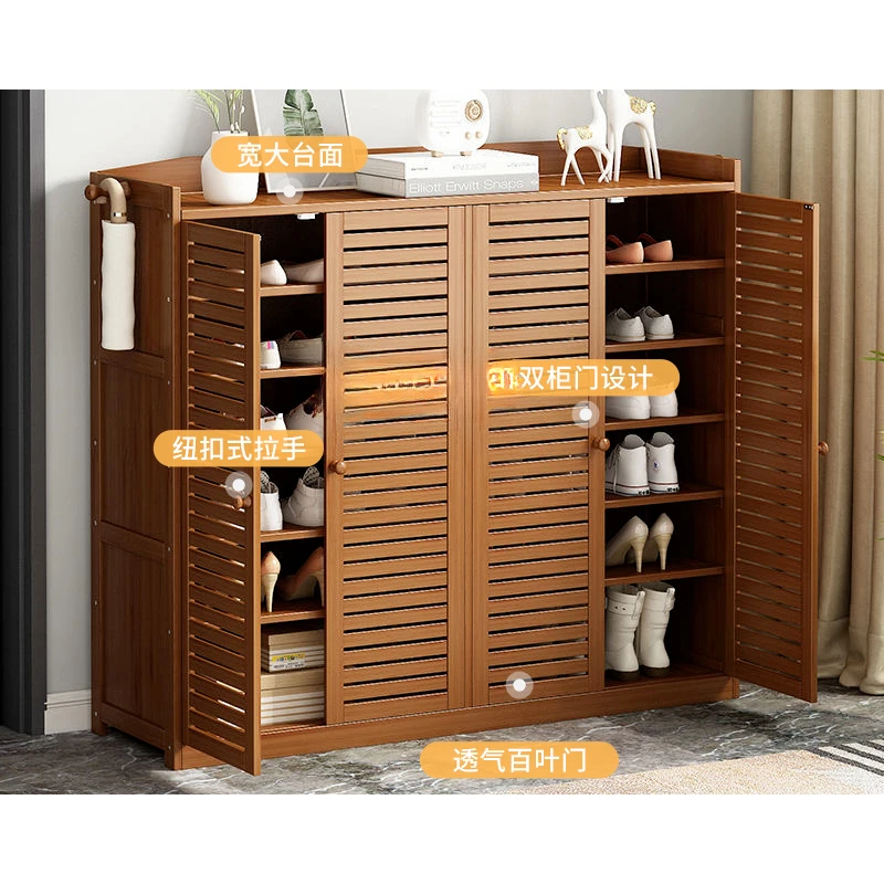 Shoe Cabinet Door  Storage Gadget Space-Saving Economical Household Entrance Cabinet Integrated Large Capacity