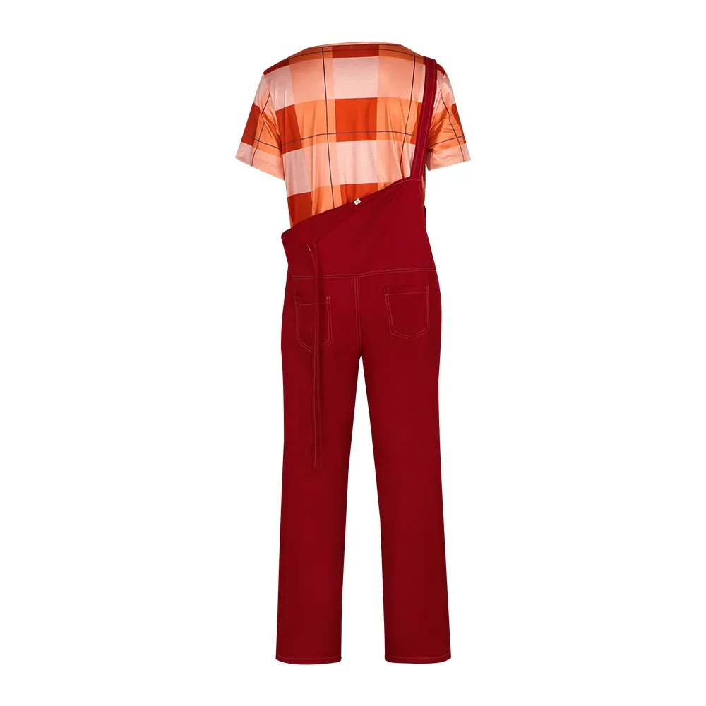 Anime Wreck-It Ralph 2 Cosplay Costume Rompers T-shirt Jumpsuit Men Halloween Party Cosplay Ralph Outfits