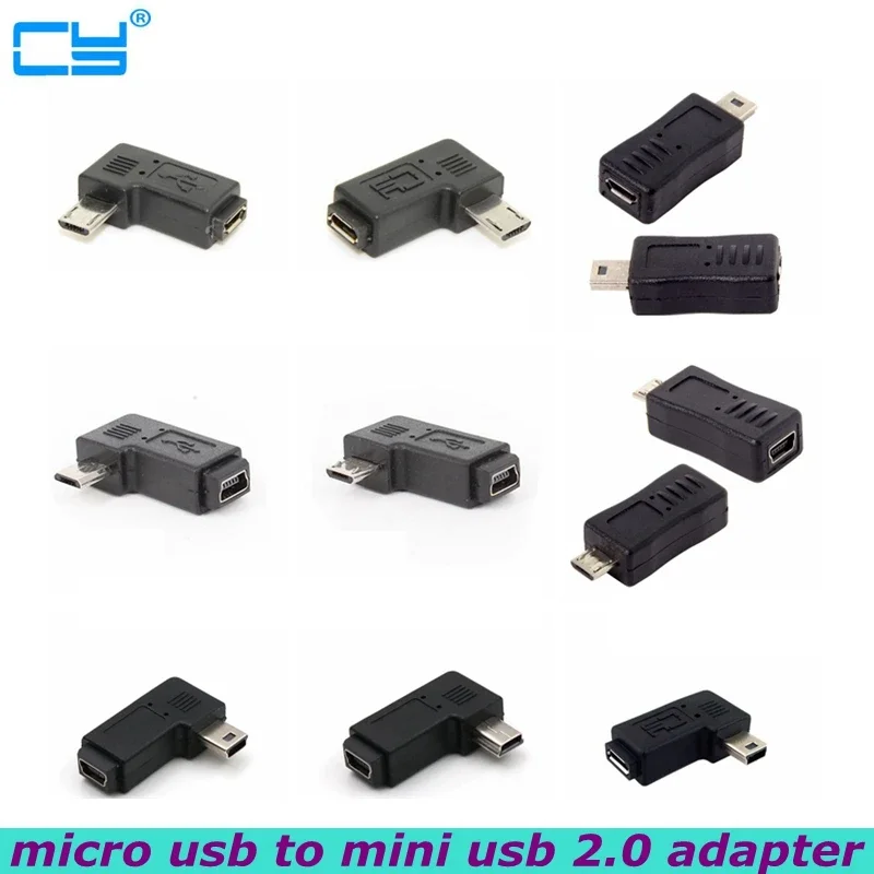 

1 шт./MP3 MP4 мобильный телефон Micro USB «папа-мама» мини-5-контактный разъем «мама-папа» 90 градусов адаптер зарядного устройства конвертер адаптер
