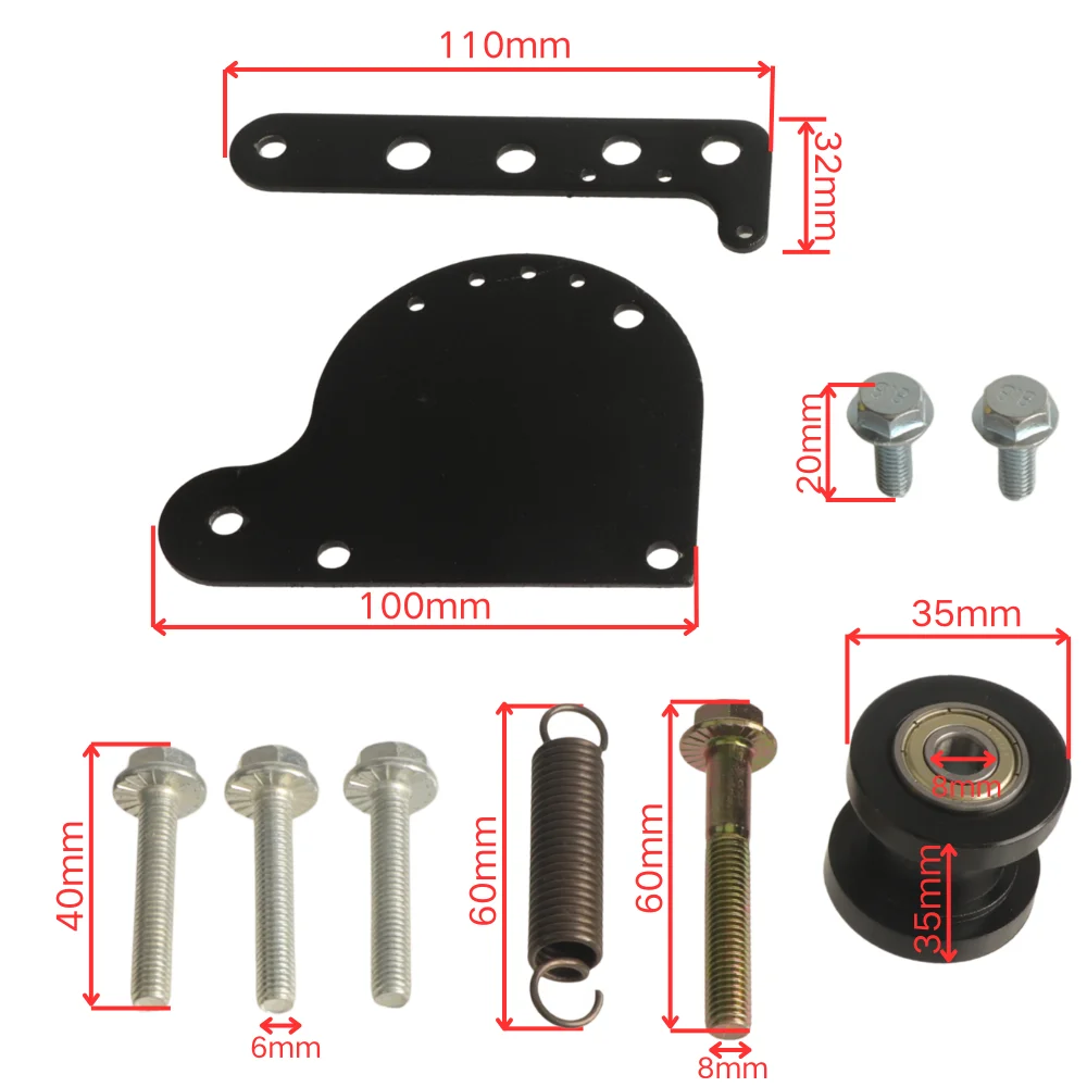 415H 110L Drive Chain Kit with Chain Tensioner Chain Brush Breaker & Master Link for 49cc 66cc 80cc 2-Stroke Motorized Bike