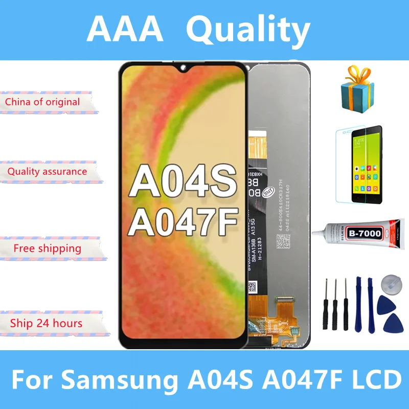 High quality  A04S LCD with frame For Samsung  A04S SM-A047F, SM-A047F/DS, SM-A047F/DSN Lcd Display Touch Screen Digitizer