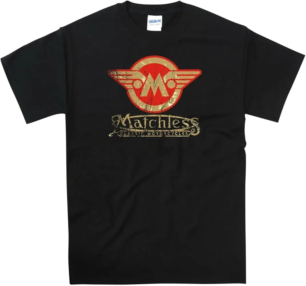 Matchless Classic Motorcycle T-Shirt Funny  Summer Tees Cotton Luxury brand vintage oversized