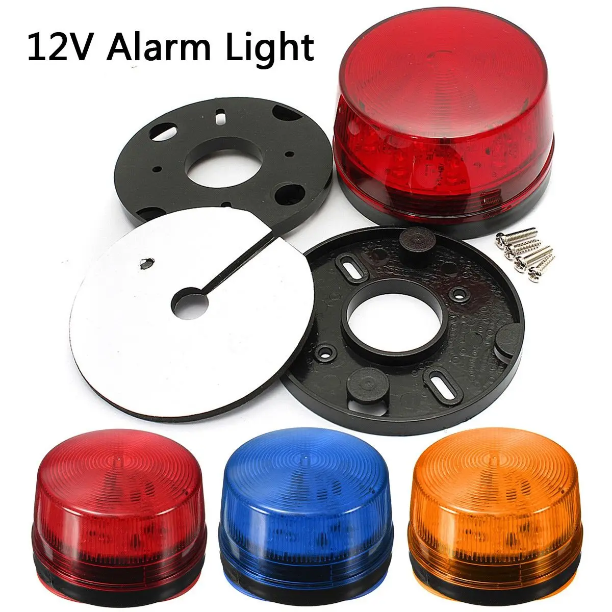 High Quality Waterproof 12V 24V 120mA Safely Security Alarm Strobe Signal Safety Warning Blue Red Orange Flashing LED Light