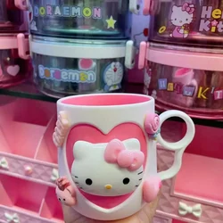 Washing Cup Kawaii Sanrio Hello Kitty Kt Anime Figure Kuromi Water Cup Brush Teeth Gargle Plastic Child Lovers Student Household