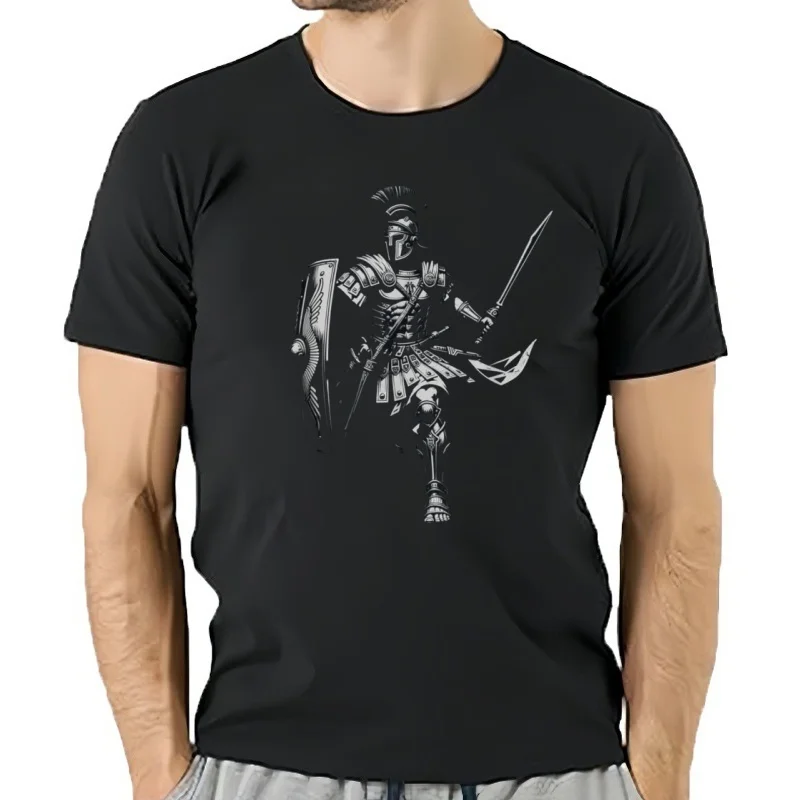 Camiseta de gladiador do Imperio Romano para hombre, soldado de centurión de la Legión de Roma, camisetas informais