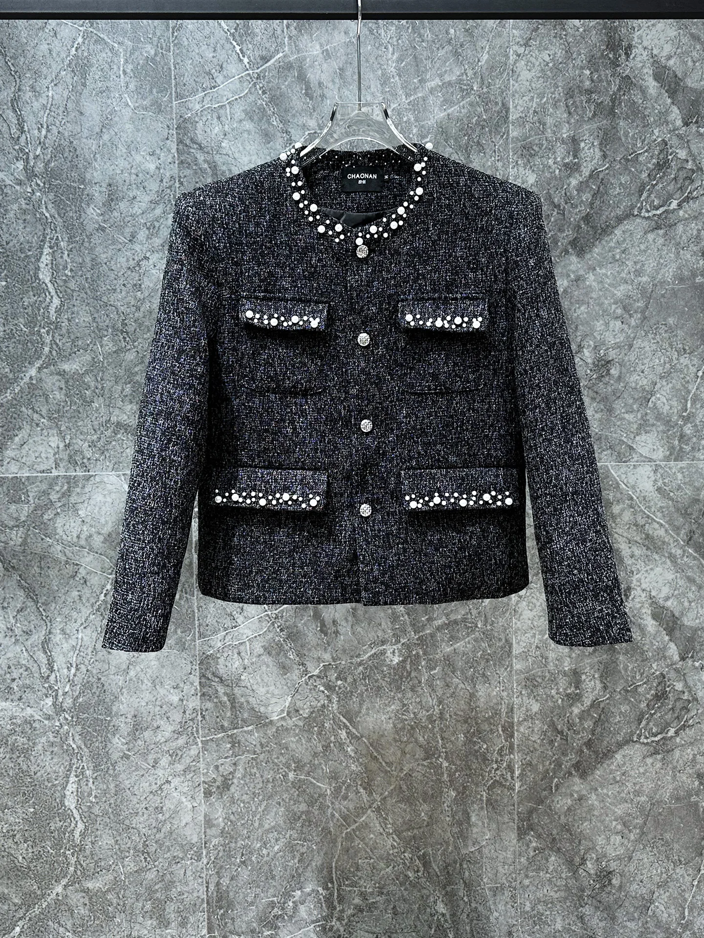 Mode coréenne lâche perle beau polyvalent Chic veste courte personnalisé hommes printemps automne rétro couleur unie loisirs manteau